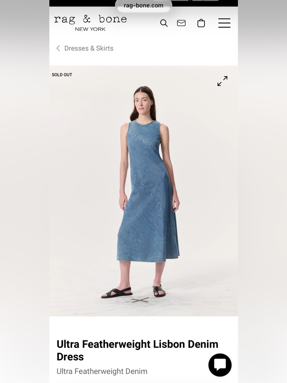 NWT Rag & Bone Ultra Featherweight Lisbon Dress